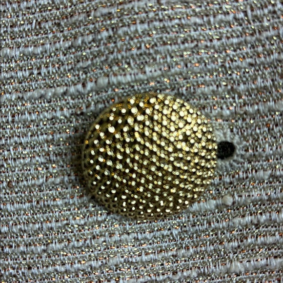 Albert Nipon NWT 2-Piece Skirt Suit Plus Sz 18 Cream Metallic Gold Office Work - Picture 4 of 15